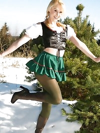 Joceline looking stunning in fraulein outfit with boots..