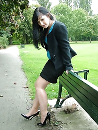 A bit of outdoor high heel fun with one of our gorgeous..